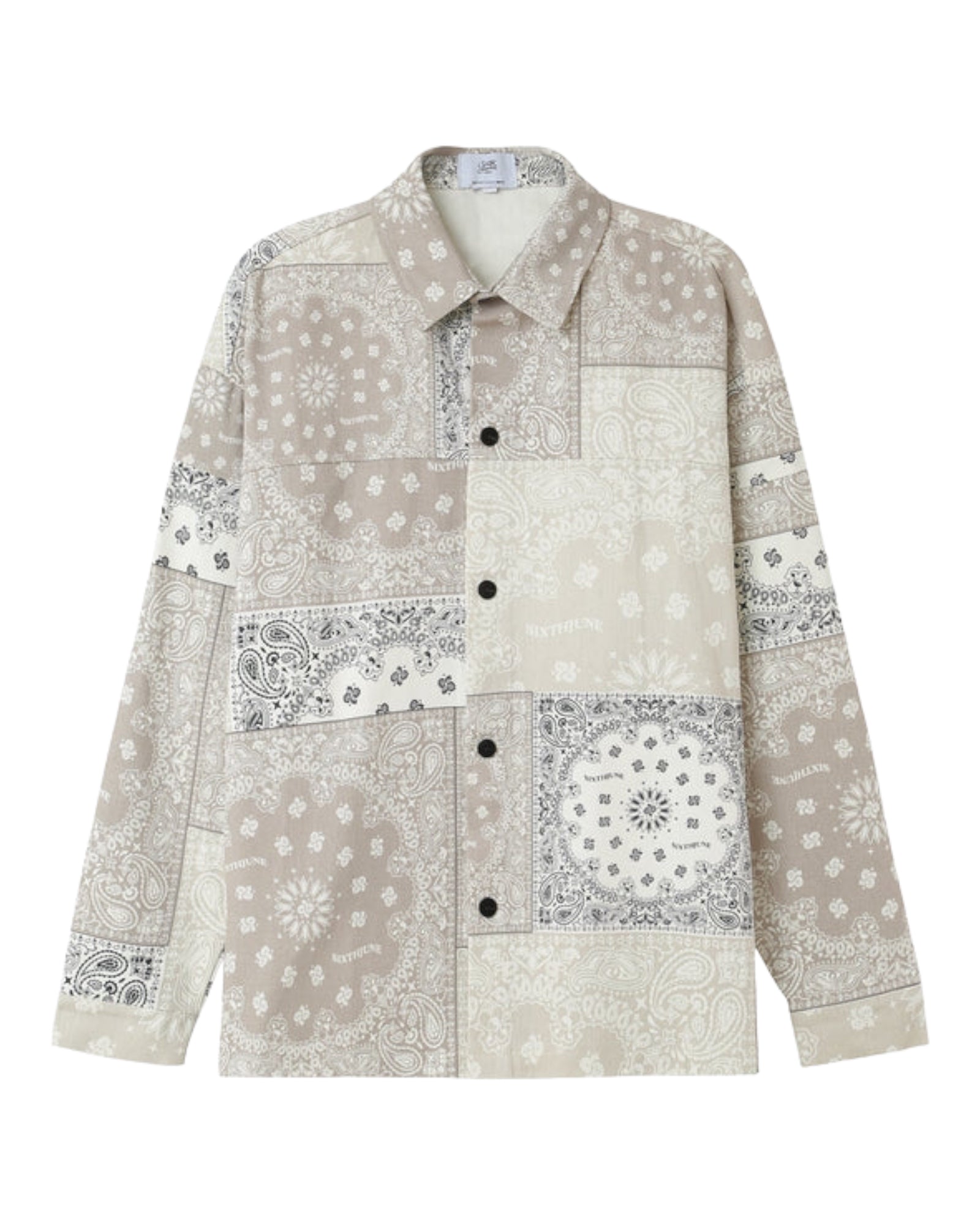 Bandana Patchwork Cargo Shirt beige – SK ®️