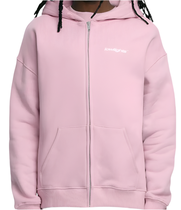 LLS BASIC ZIP HOODIE PINK