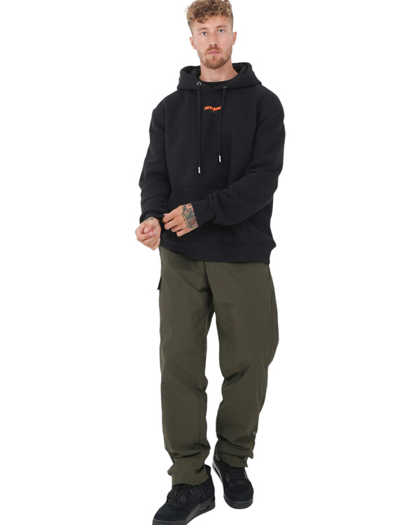 Nylon Cargo Pants w/Buttons Kaki