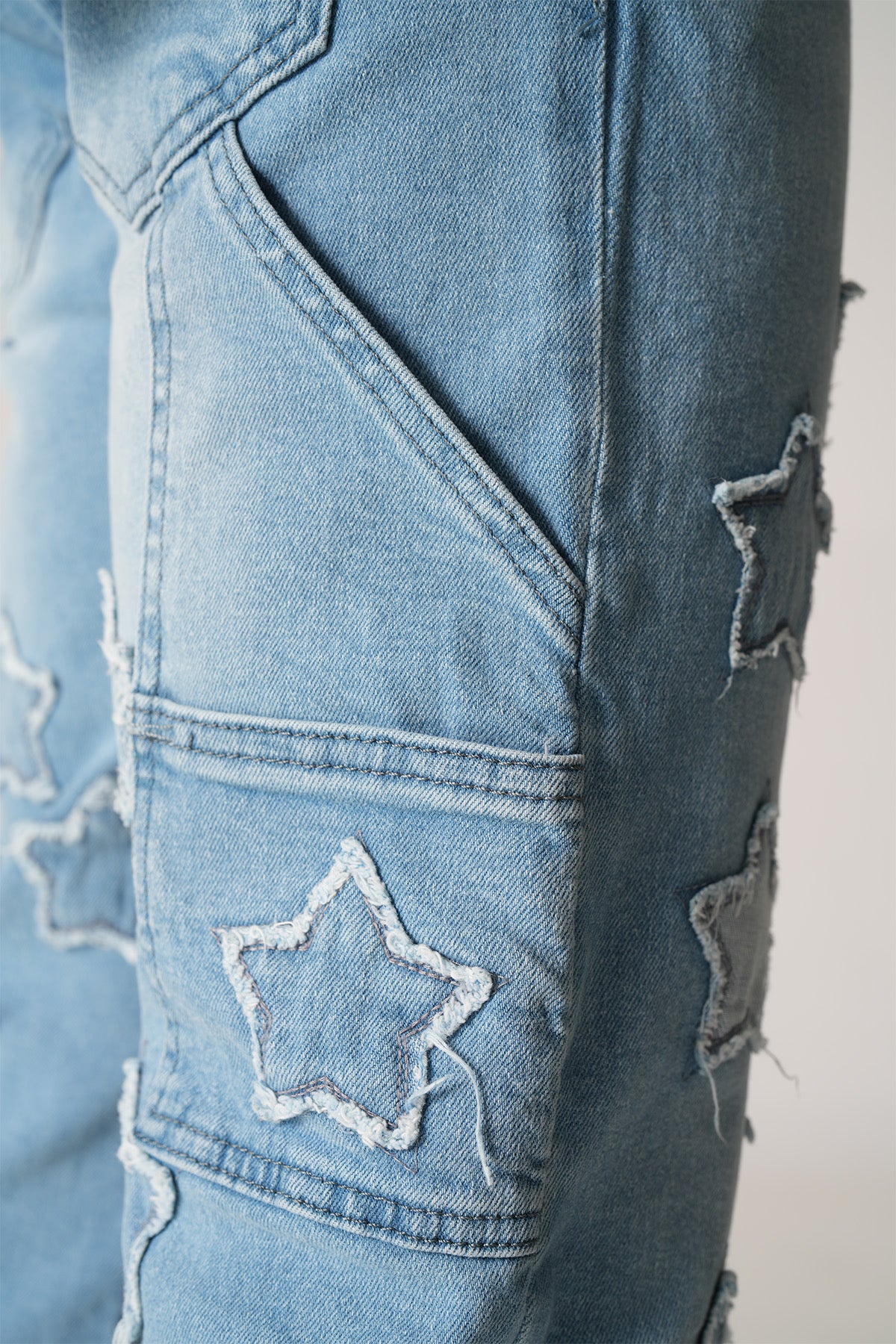 Stars Flaired Jeans Blue