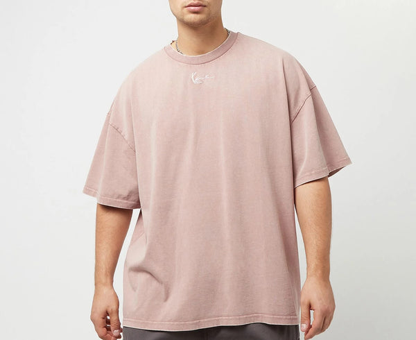 KK Small Signature Heavy Jersey Washed Boxy Tee sand