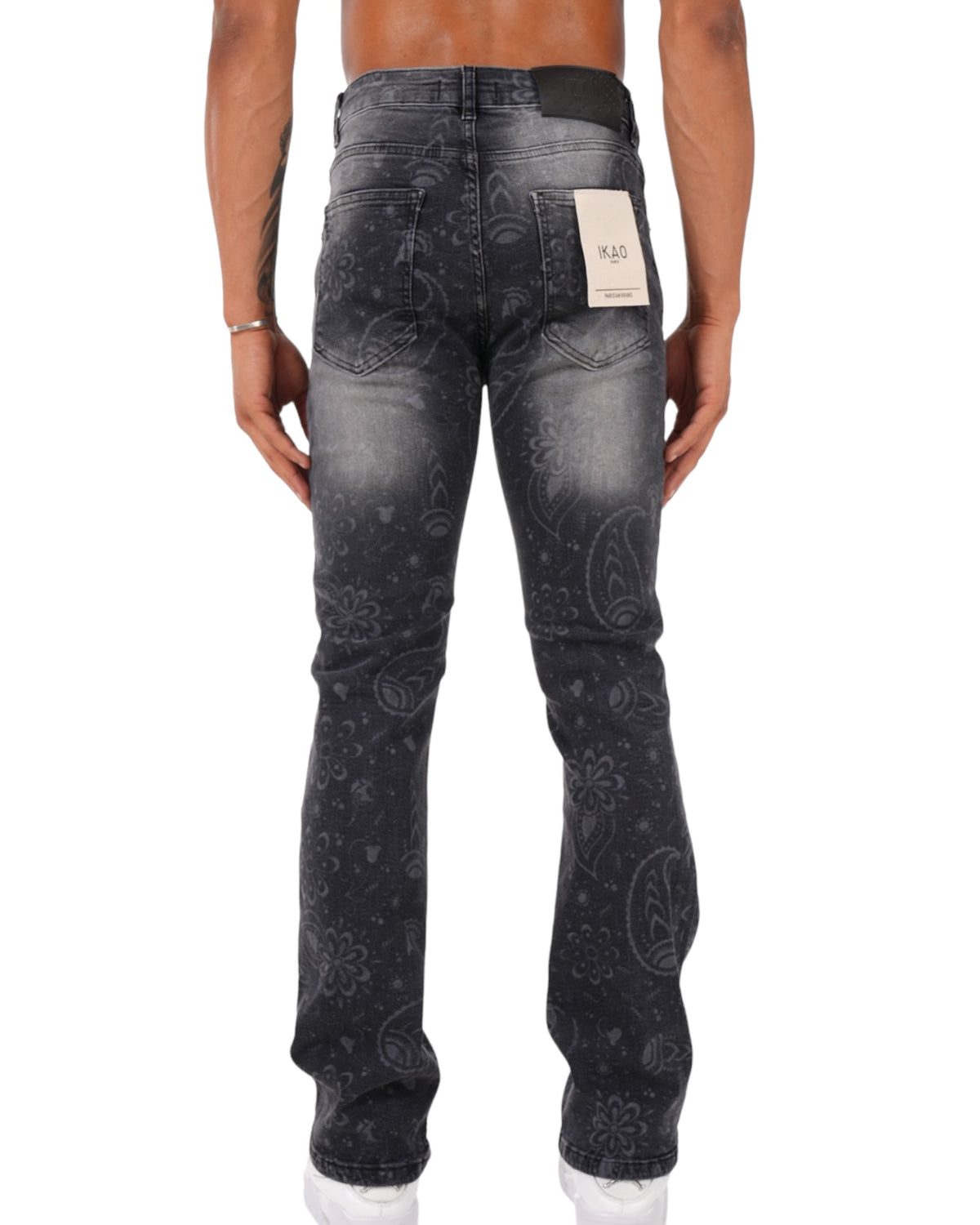 Flaired Button Muster Grey