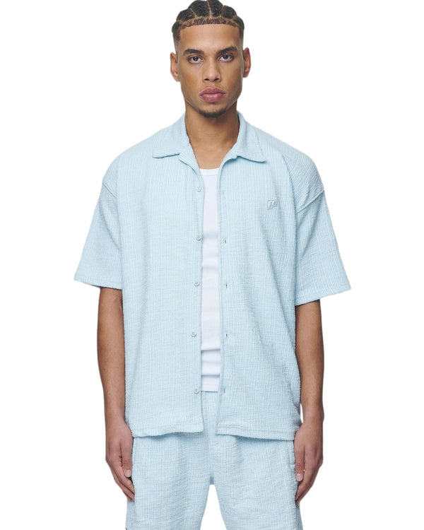 LIBCO STRUCTURED KNIT SHIRT BABY BLUE