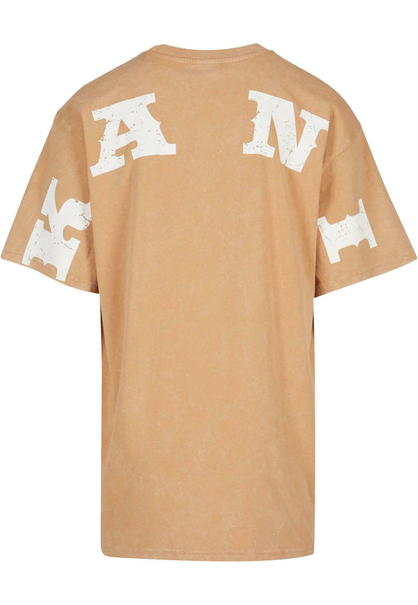 "Small Signature Distressed Heavy Jersey Tee sand"