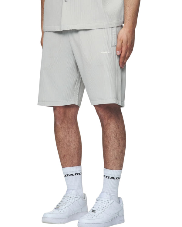 TROY PLISSEE SHORTS PEARL GREY