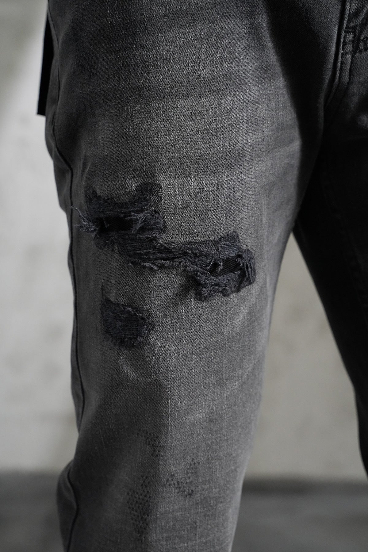 Flaired Denim Jeans Grey