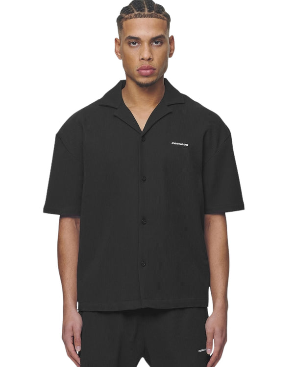 TROY PLISSEE SUMMER SHIRT BLACK