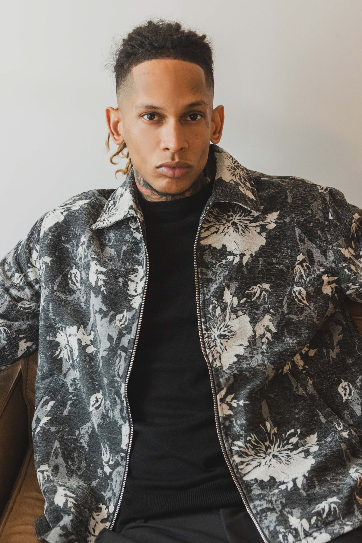Flowers Jeans Jacket