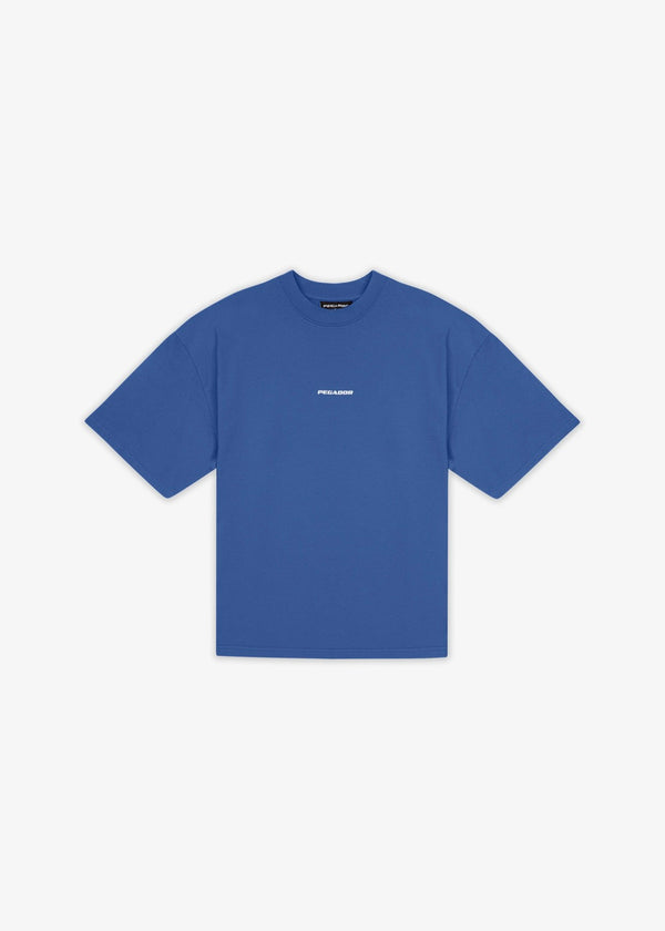 Logo Boxy Tee Washed Retro Blue White Gum