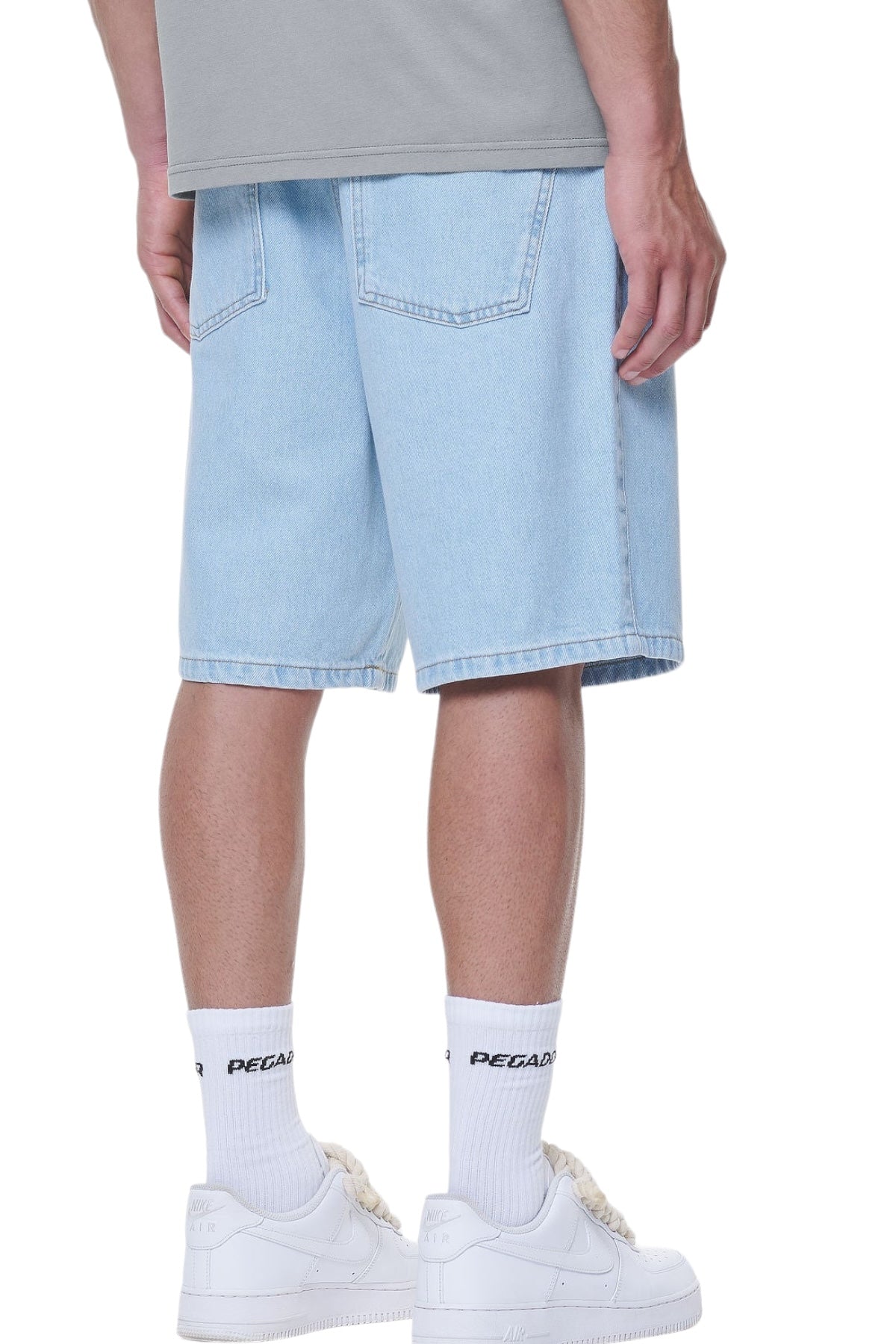 EARL JEANS SHORTS WASHED LIGHT BLUE