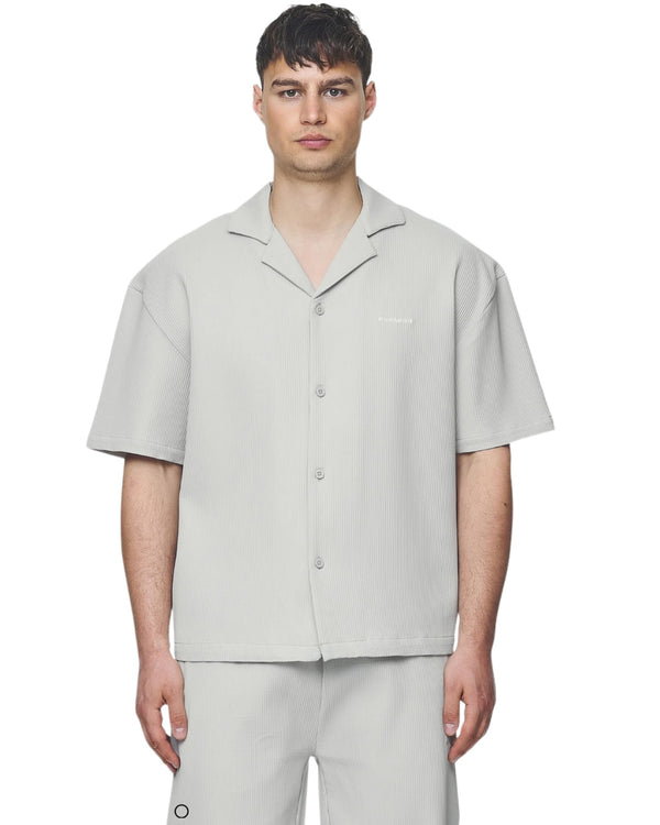 TROY PLISSEE SUMMER SHIRT PEARL GREY