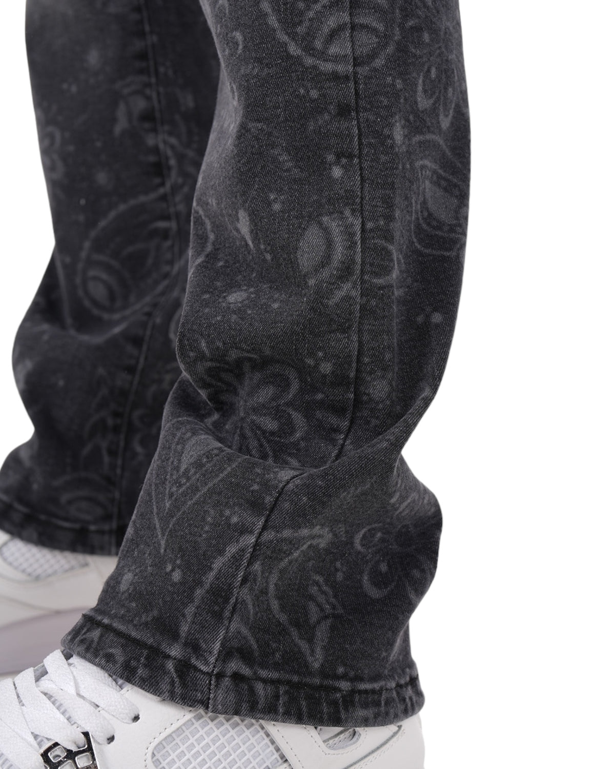 Flaired Button Muster Grey