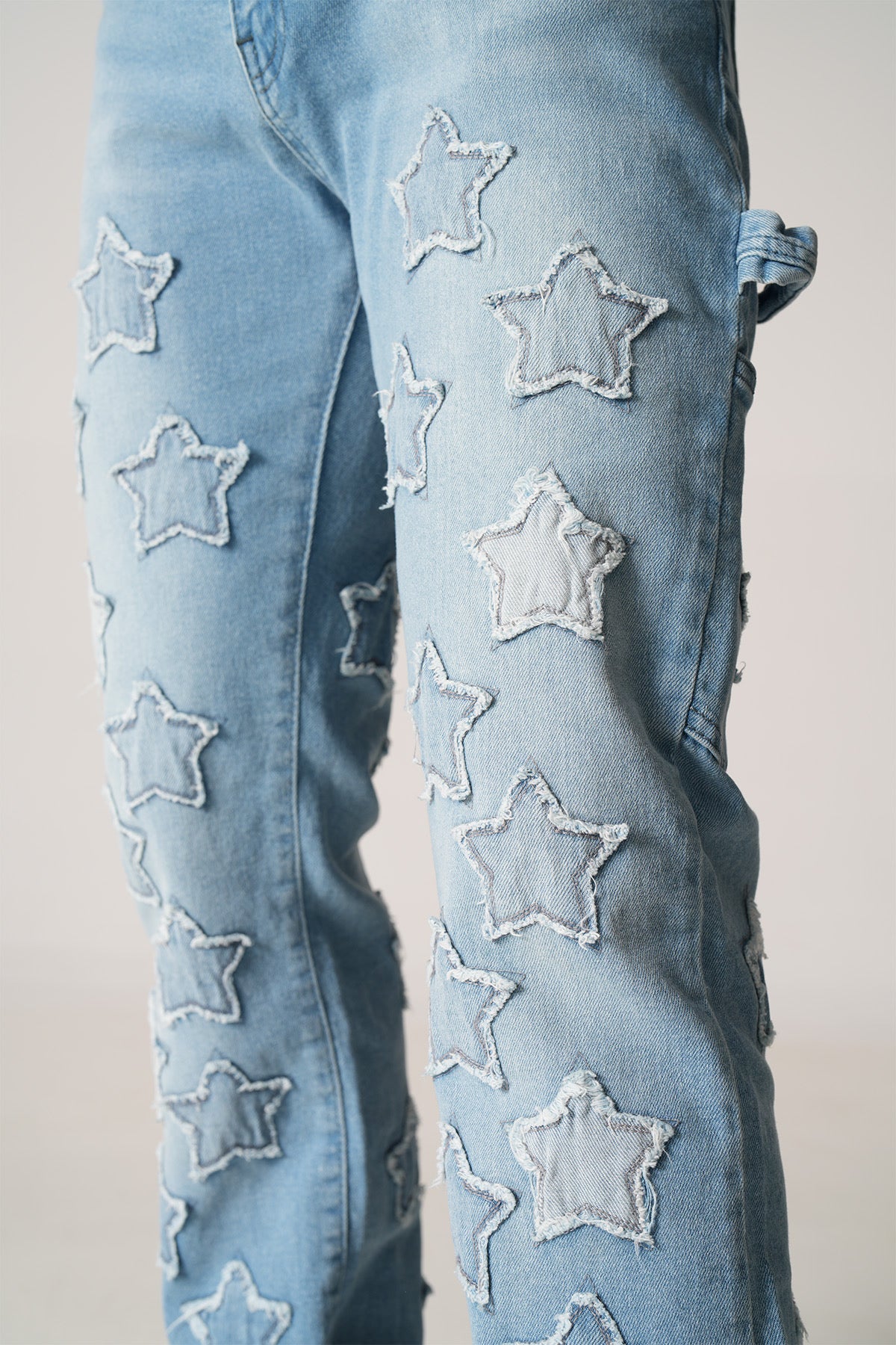 Stars Flaired Jeans Blue