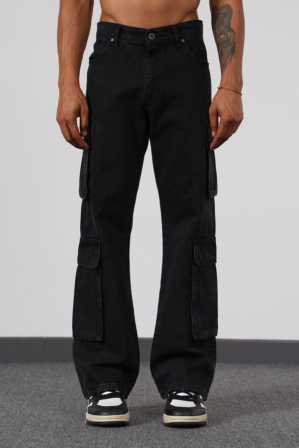 Pocket Drip Jeans Black