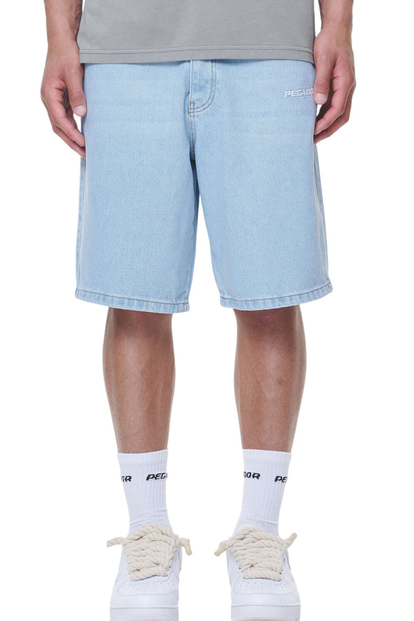 EARL JEANS SHORTS WASHED LIGHT BLUE