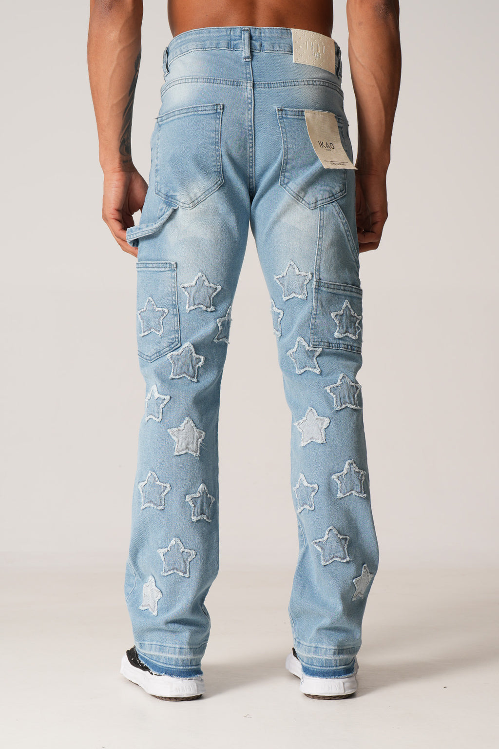 Stars Flaired Jeans Blue