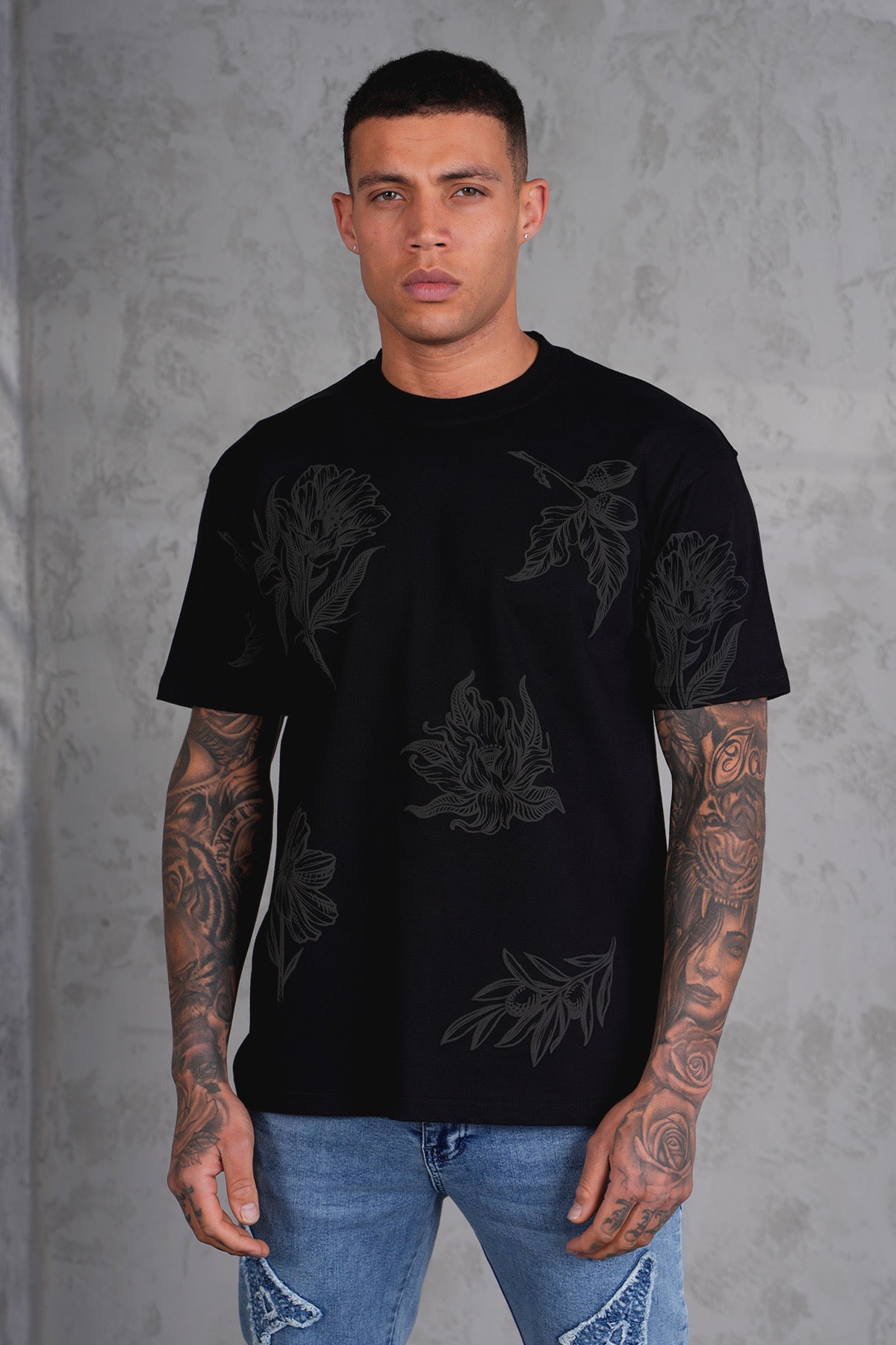 engraved flowers Tee