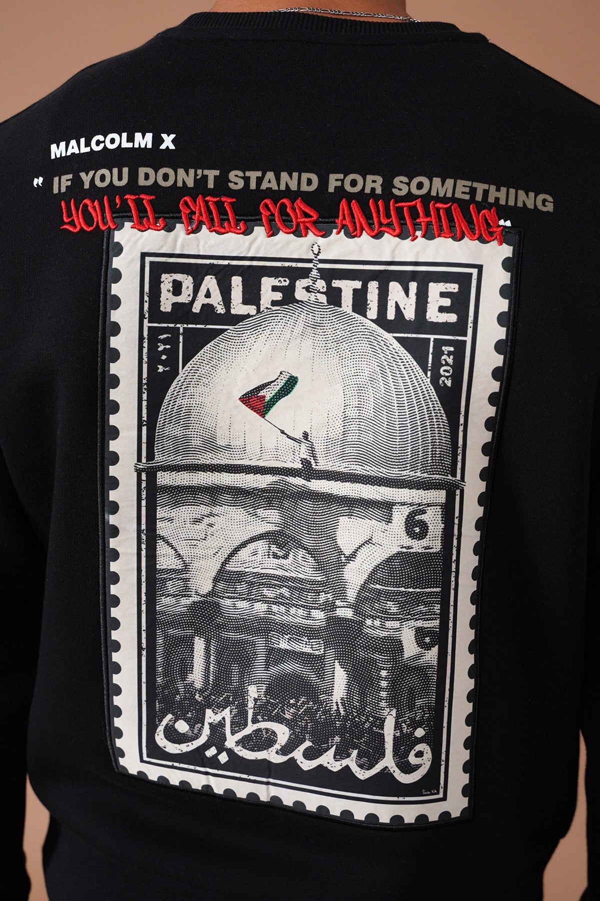 Malcolm x Palestine Pullover