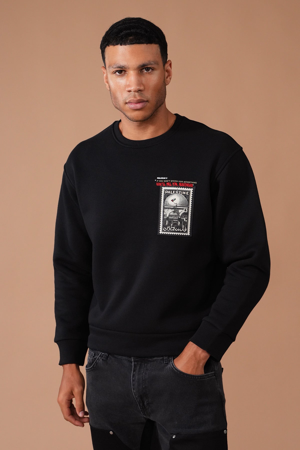 Malcolm x Palestine Pullover