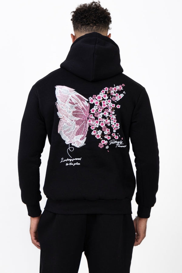 EMBROIDERED ROSES HOODIE