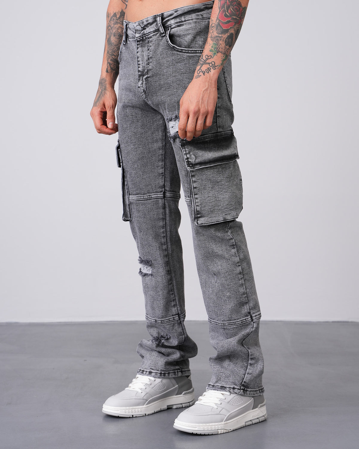 Pocket Flaired Grey