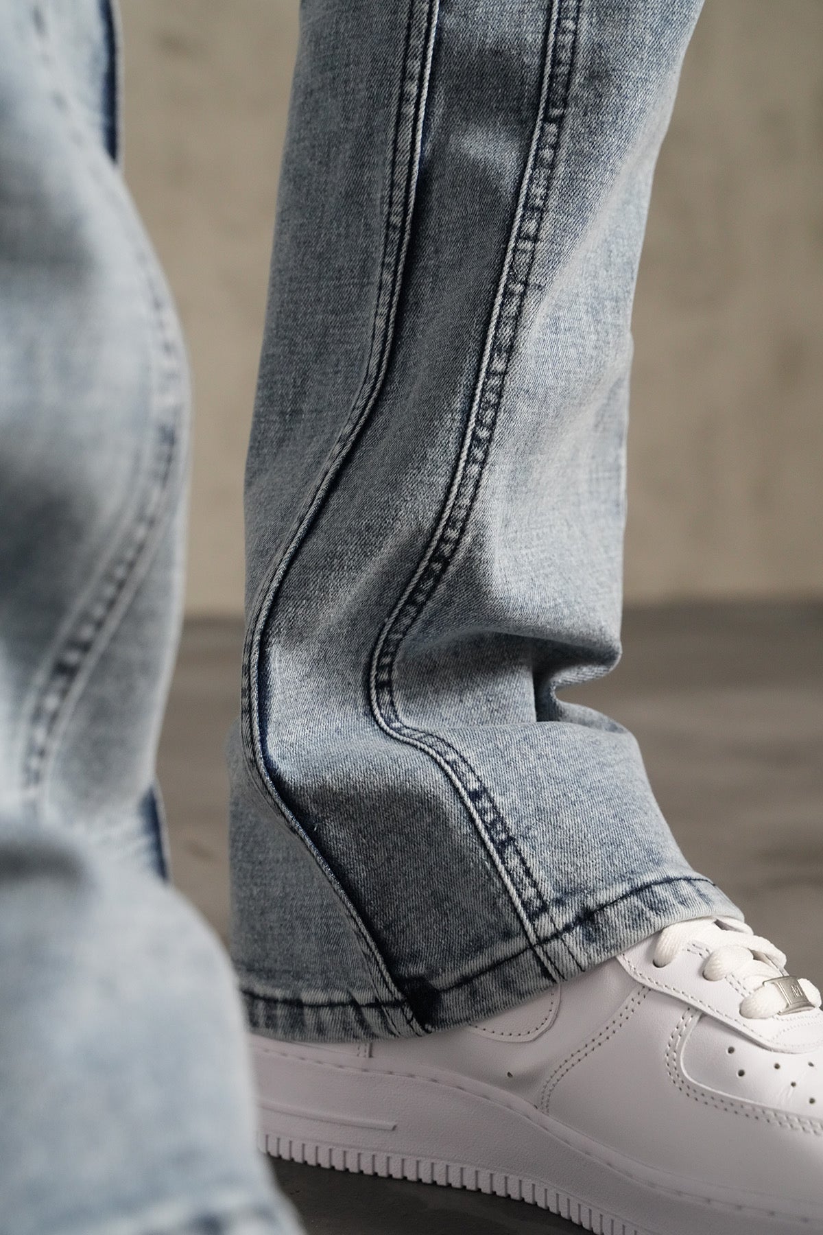 Flaired Denim Jeans Blue