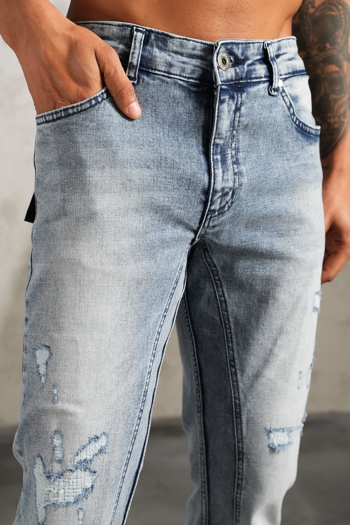 Flaired Denim Jeans Blue