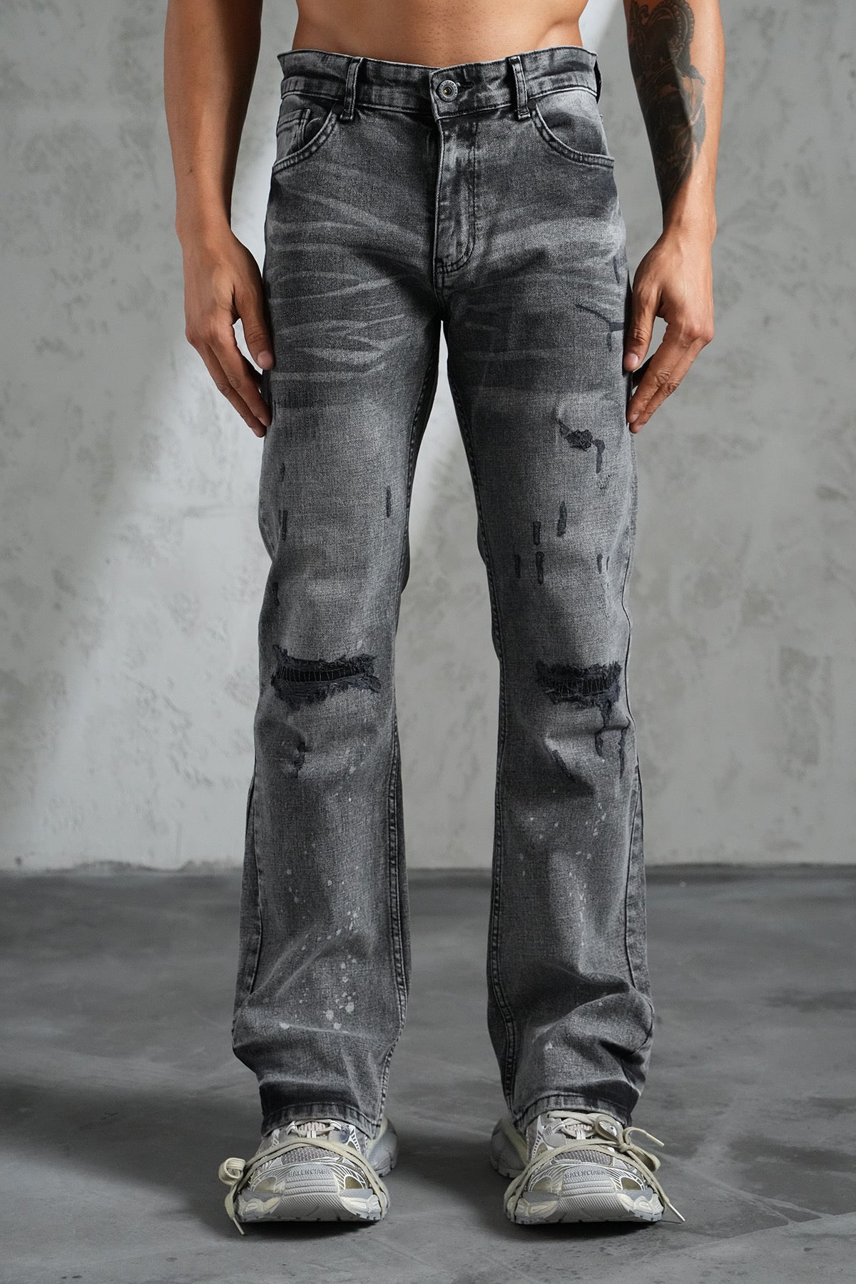 Faired Denim Grey Ripped