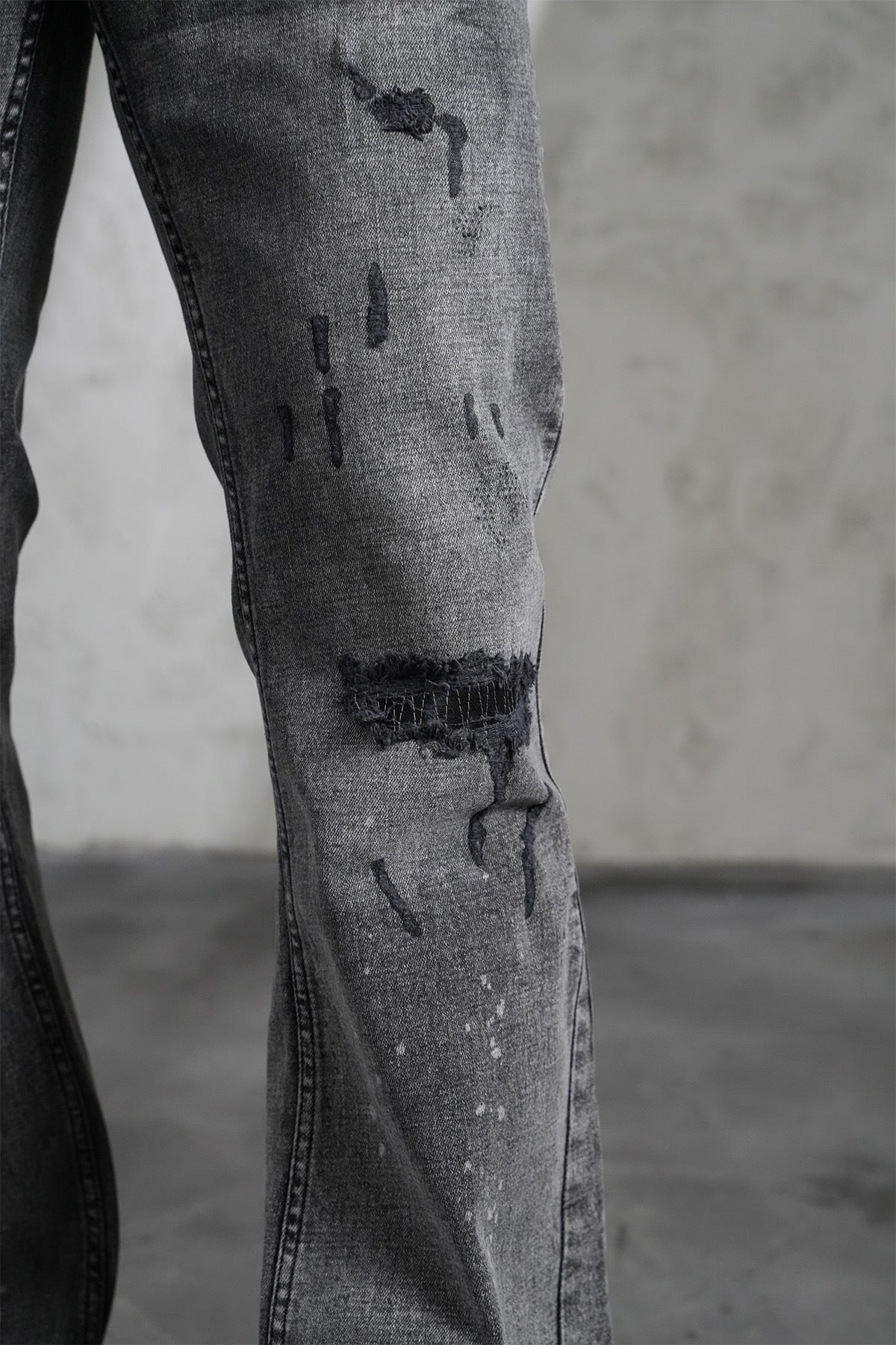 Faired Denim Grey Ripped