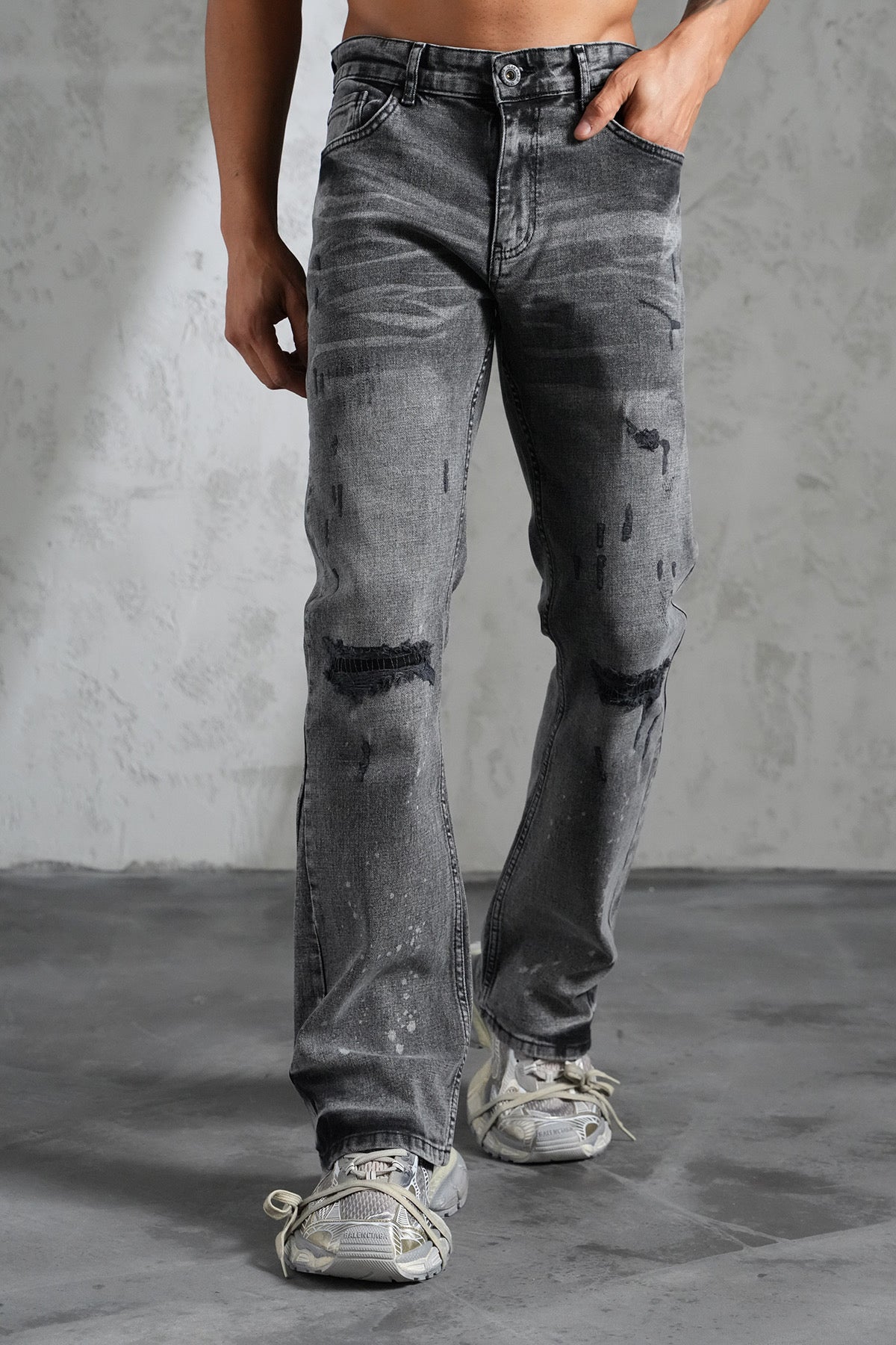 Faired Denim Grey Ripped