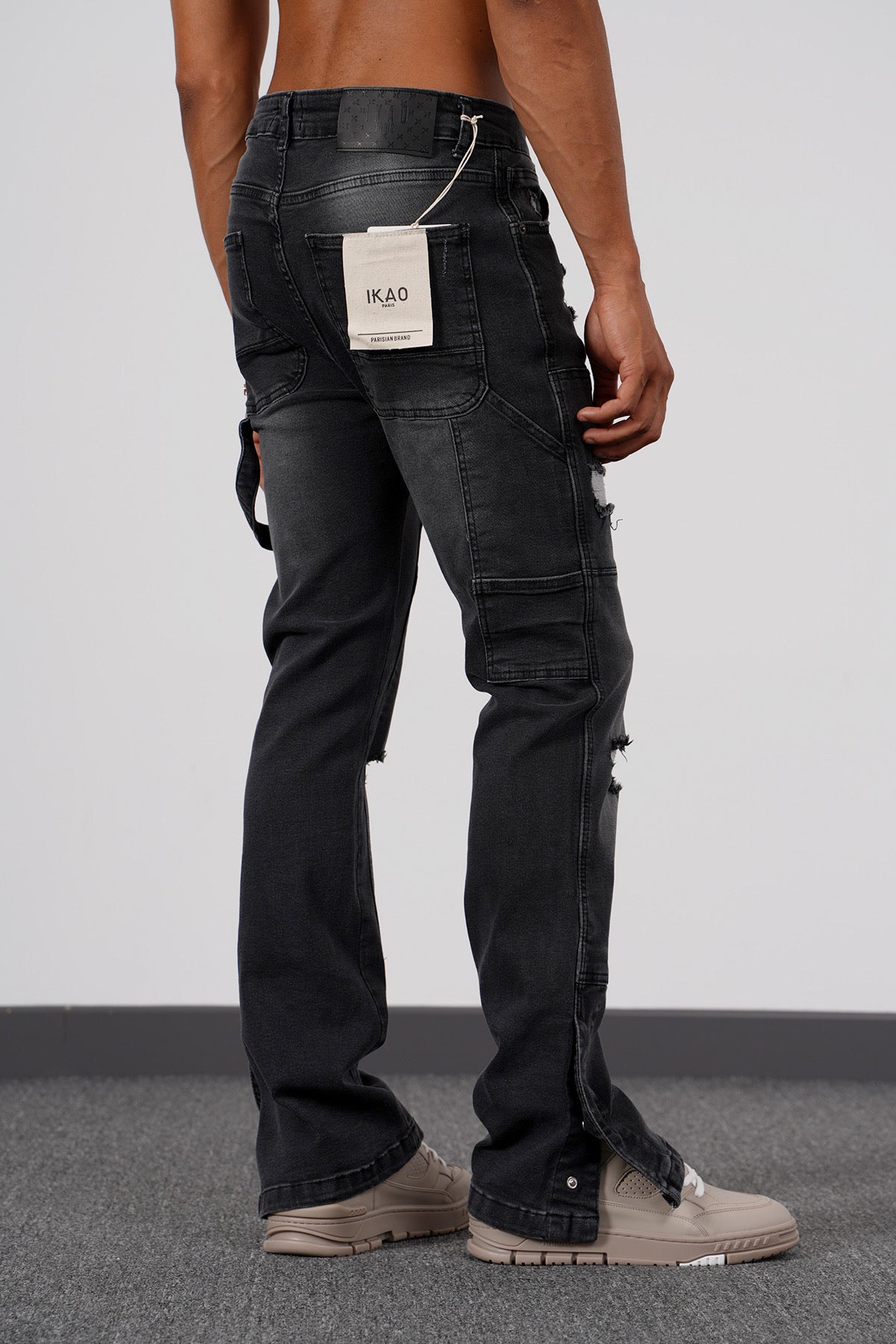 Ripped Flaired Dark Grey