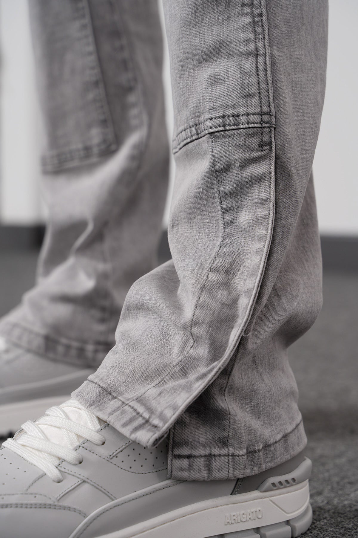 Ripped Flaired Light Grey