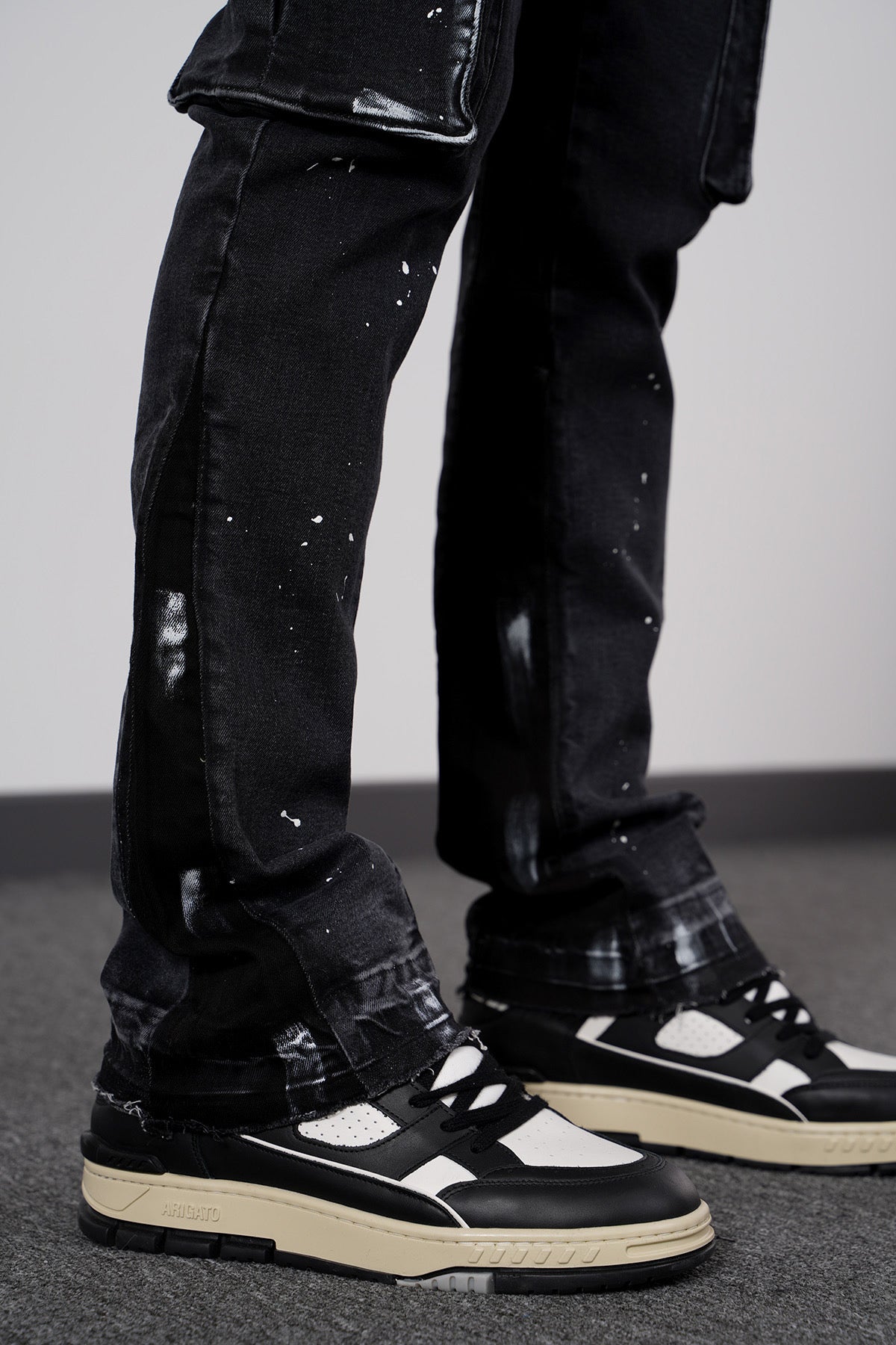 Flaired Pocket Jeans Black