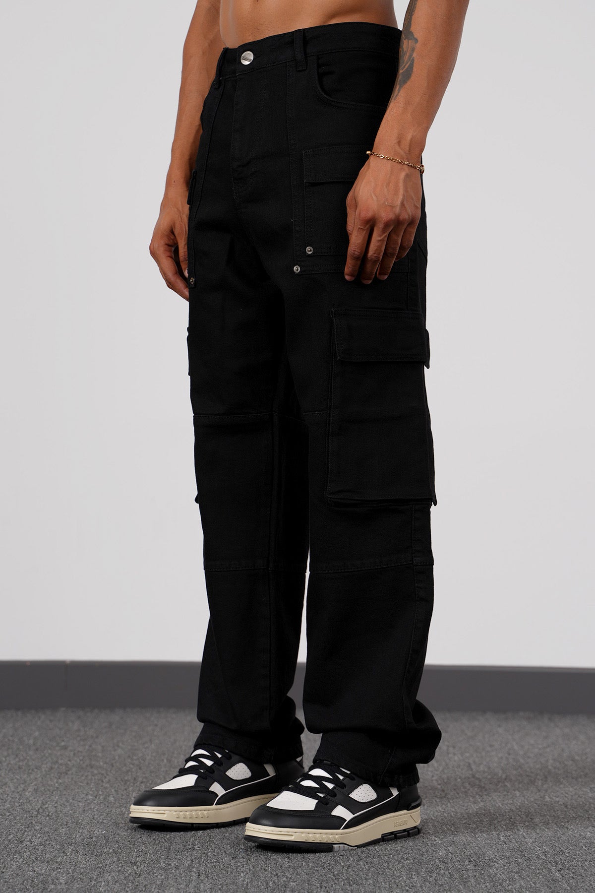 Cargo Pocket Jeans Black