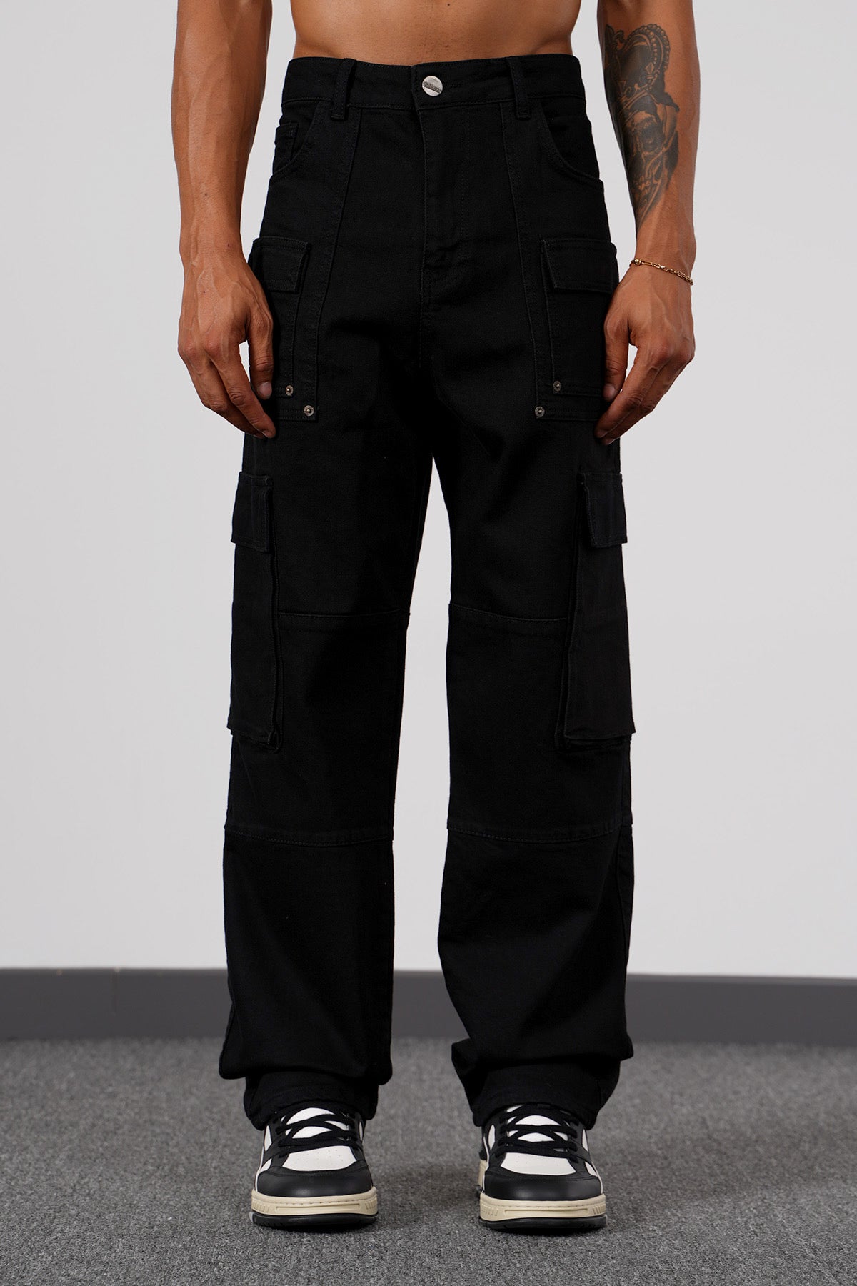 Cargo Pocket Jeans Black