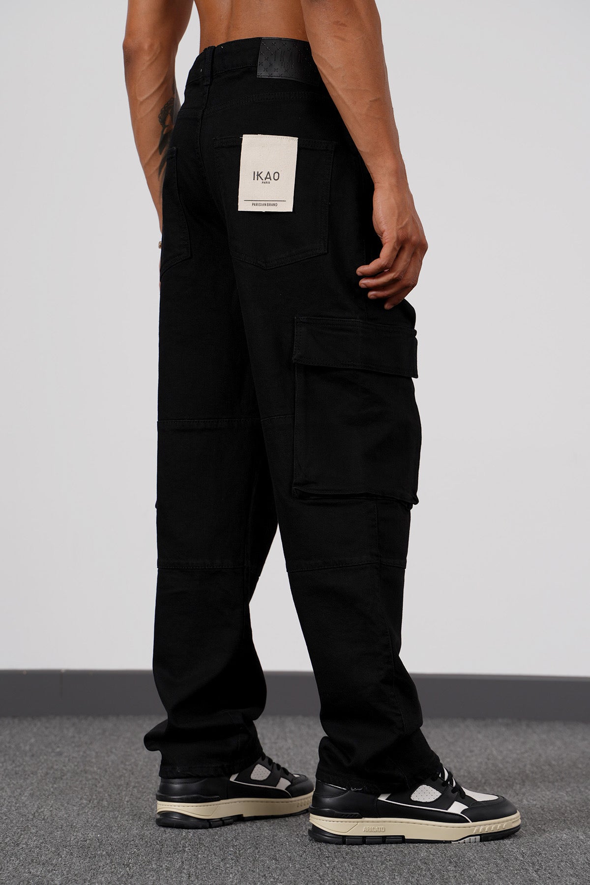 Cargo Pocket Jeans Black