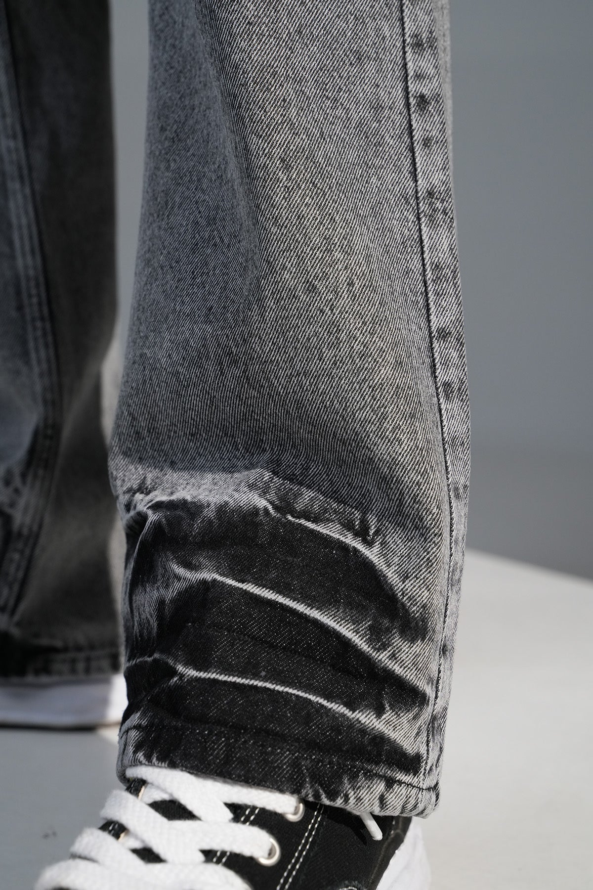 Plain Ripped Flaired Grey