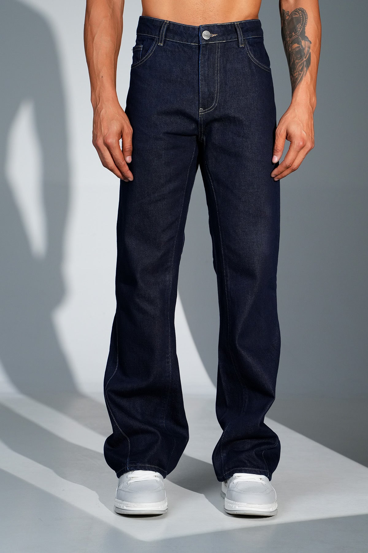 Heavy Flaired Jeans d-Blue