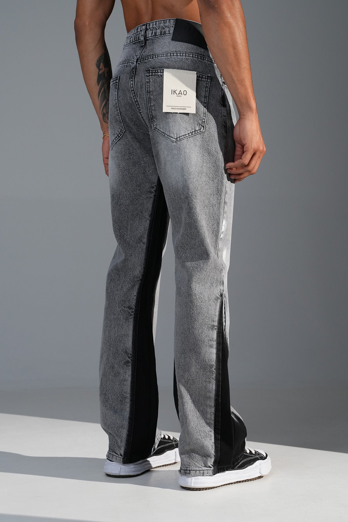 Baggy Jeans Flaired Darkgrey