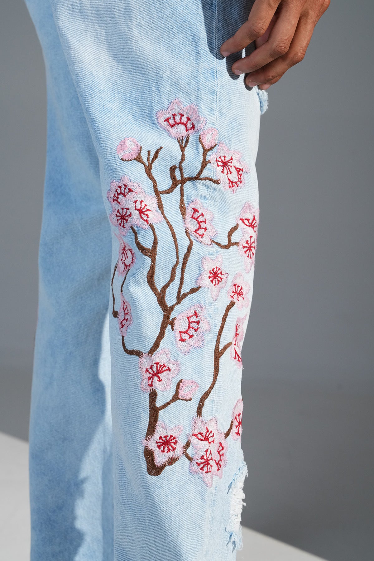 Flowers Flaired Drip Lightblue