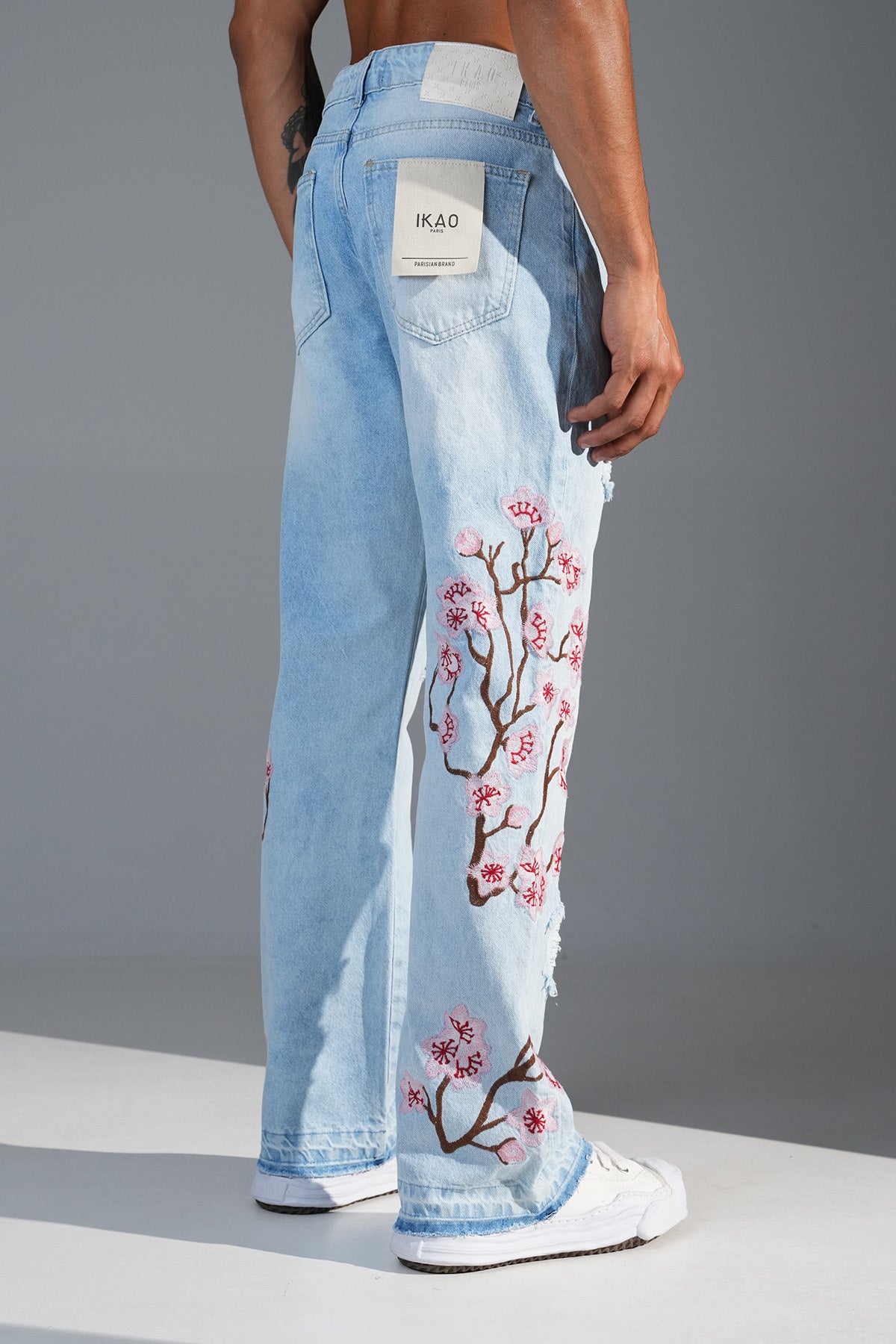 Flowers Flaired Drip Lightblue