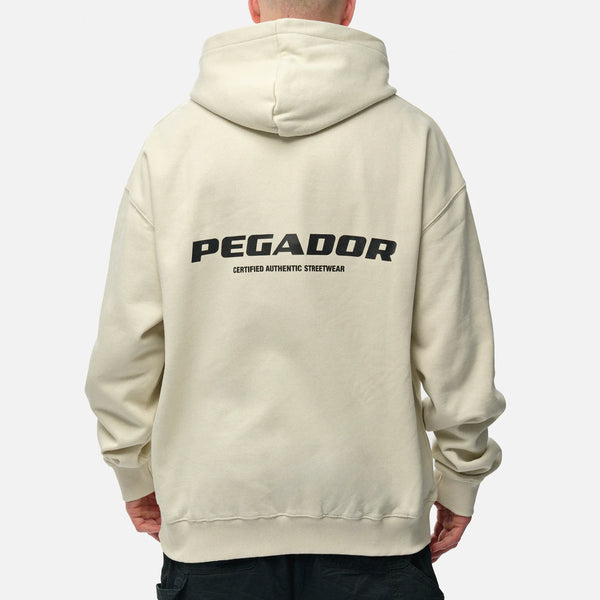 COLNE LOGO OVERSIZED HOODIE WASHED SALTY CREAM BLACK