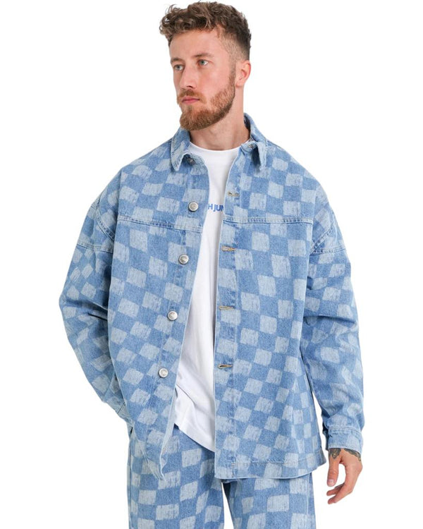 DENIM DAMIER JACKET