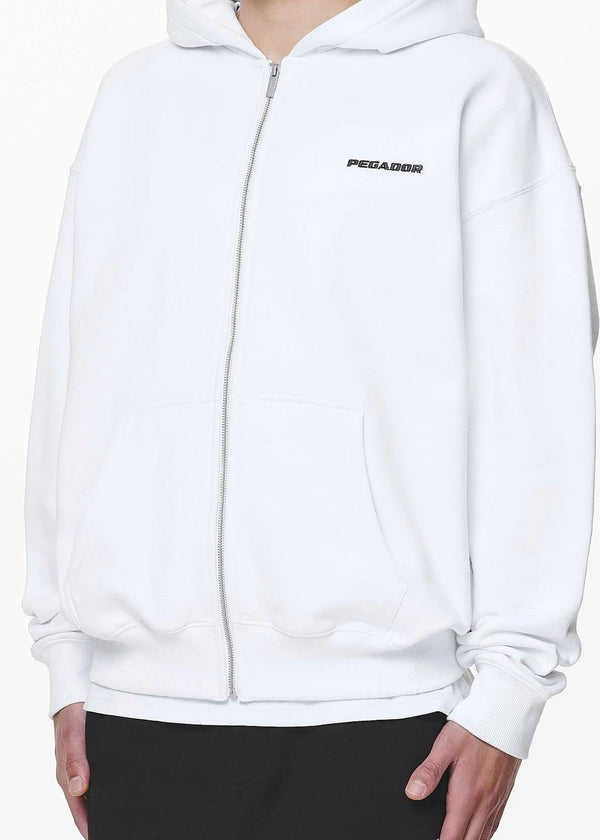 Logo Oversized Sweat Jacket White Black Gum