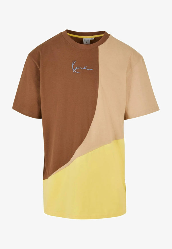 KK Woven Signature Block Tee brown/light yellow/sand