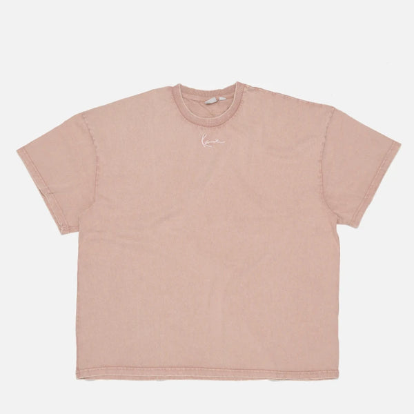 Small Signature Distressed Heavy Jersey Tee sand