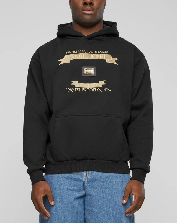 METAL PLATE OS HOODIE BLACK