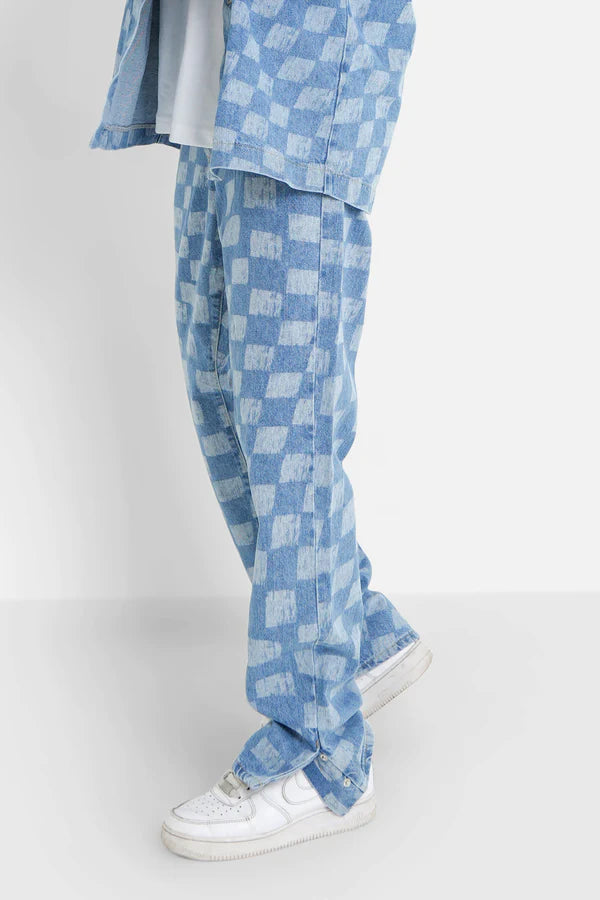 Relaxed Damier Denim Pants