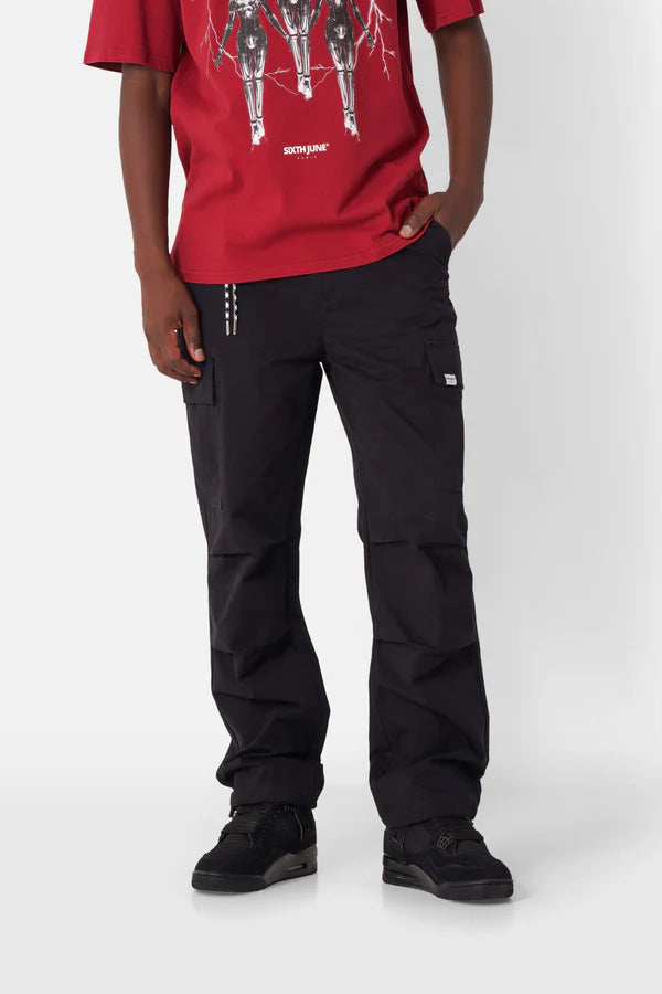 BIG POCKET CARGO PANTS BLACK