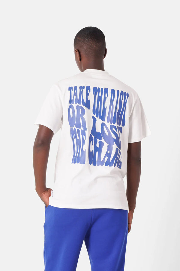 TAKE THE RISK PRINTED SS TSHIR WHBL